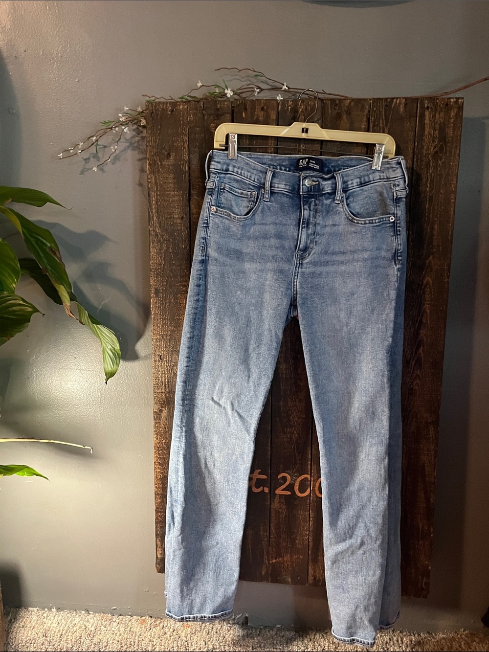 GAP Light Blue Straight-Leg Women's Jeans